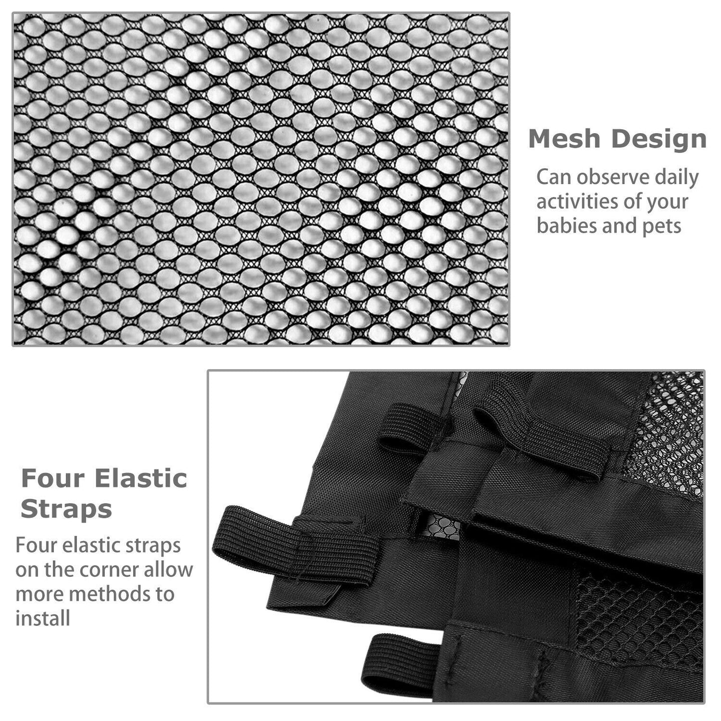 Portable Mesh Pet & Baby Gate for Stairs/Doors
