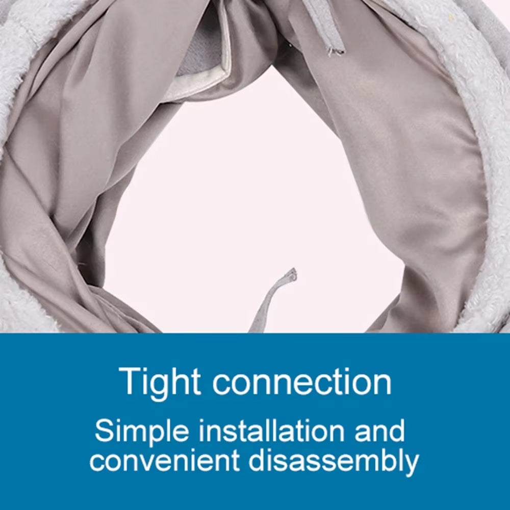 Collapsible 3-Way Cat Tunnel (Grey Suede, Crinkle + Ball)