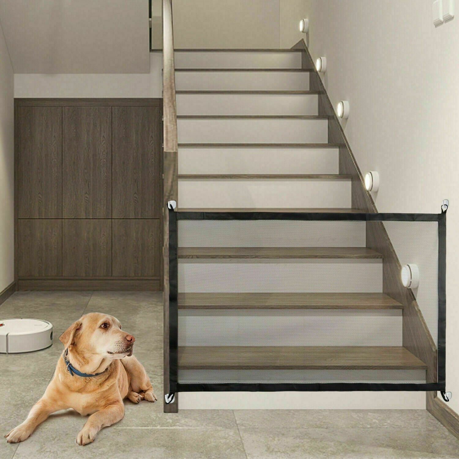 Portable Mesh Pet & Baby Gate for Stairs/Doors
