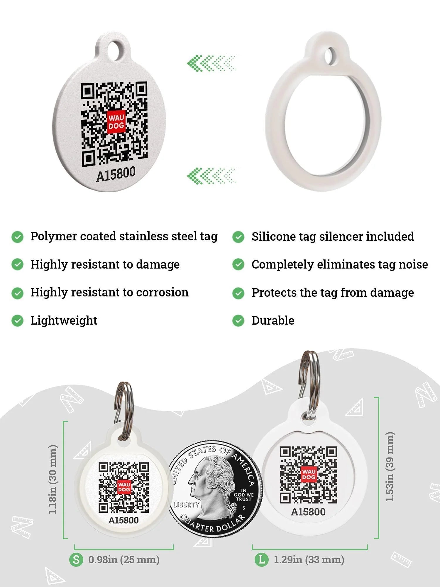 Smart QR Pet Tag with Mobile App – Digital ID, Lost Pet Alerts & Silent Design for Dogs & Cats 