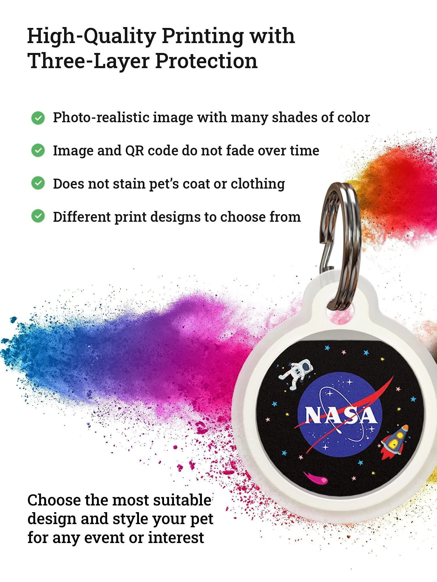 Smart QR Pet Tag with Mobile App – Digital ID, Lost Pet Alerts & Silent Design for Dogs & Cats 