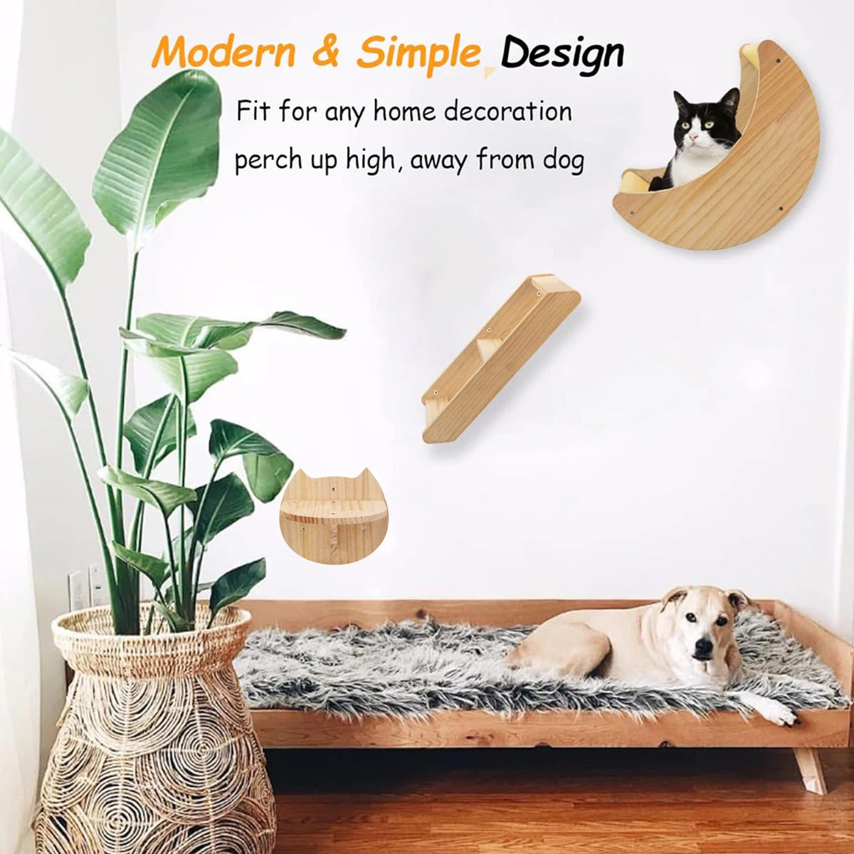 Cat Wall Shelves, Perches & Climbing Set