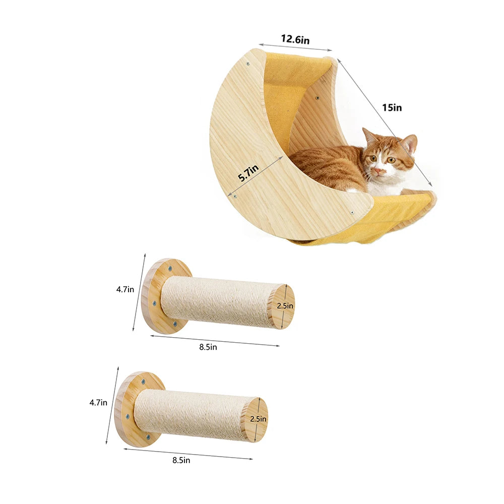 Cat Wall Shelves, Perches & Climbing Set