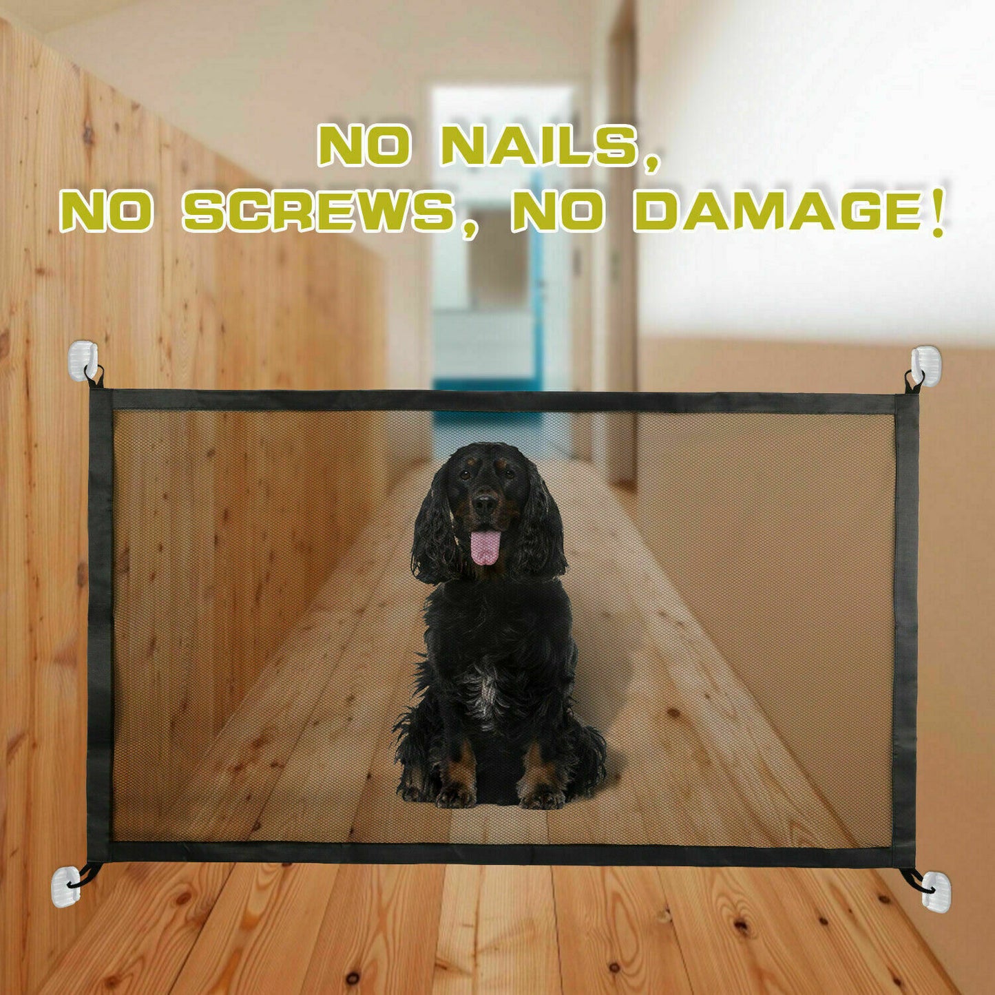 Portable Mesh Pet & Baby Gate for Stairs/Doors
